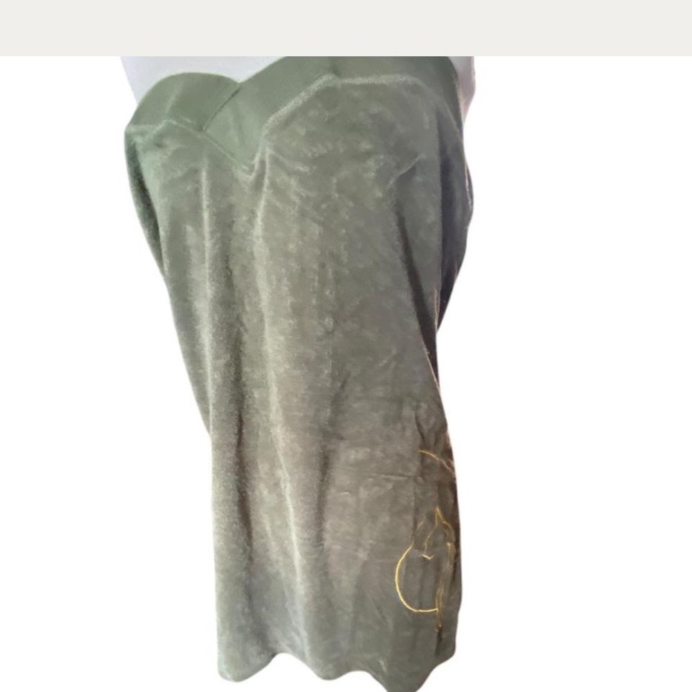 Vintage Baby Phat olive drab green  XL Terry cloth long line halter beach cover
